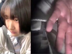 本物痴漢？リアル少女痴漢「触られてる？」満員電車で痴漢され声もだせないウブJK