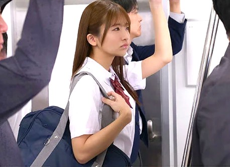 川口桜｜ひよこ少女×通学電車指マン痴漢｜気持ち良すぎる愛撫にマンコ濡れキュン。愛液がクチュクチュ。もっと触って犯して欲しい快感堕ち娘JK