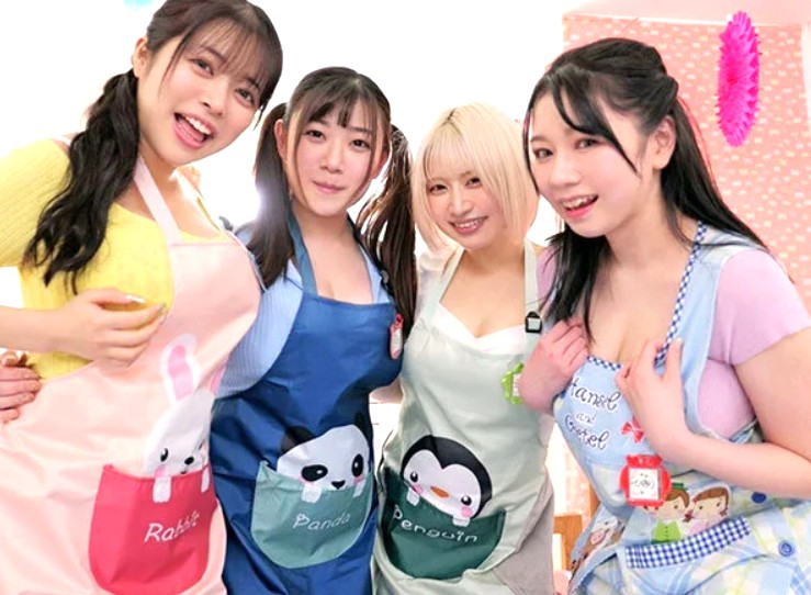 爆乳オッパイ4人の保育士さん×ムギュムギュお遊戯会｜おっぱい吸い放題の赤ちゃん返り体験ができちゃうｗ「今日もおっきしてエラいエラいね～！」ヌル濡れまんこに種付けｗ